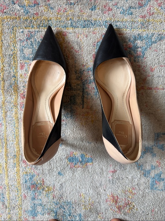 Dior Shoes - Dior Two-Tone Black and Nude Pointed-Toe Pumps (Size 36)